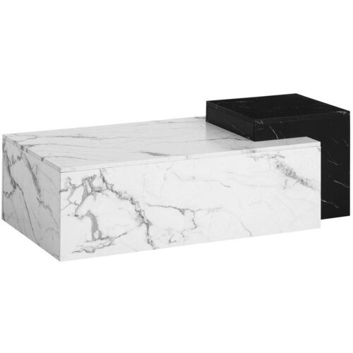 Livetastic Klubska Miza Marble, Videz Marmorja Slike