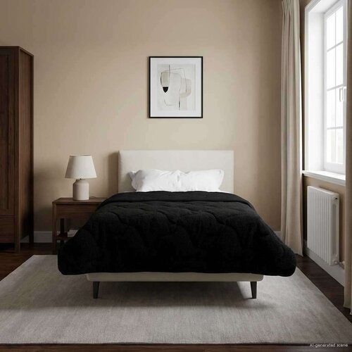  Ljetni pokrivač Crna 155 x 200 cm Mikrofibra i teddy flis Slike