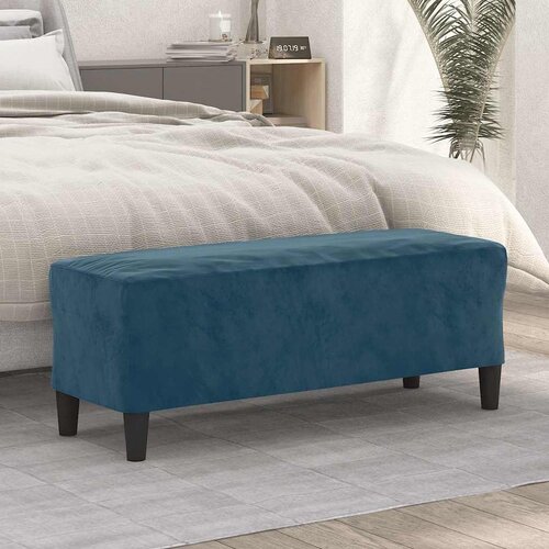 Klupa plavi 100 x 35 x 41 cm baršunasta Cene