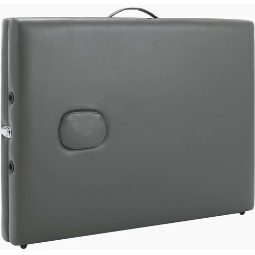  Stol za masažu s 2 zone aluminijski okvir antracit 186 x 68 cm Slike