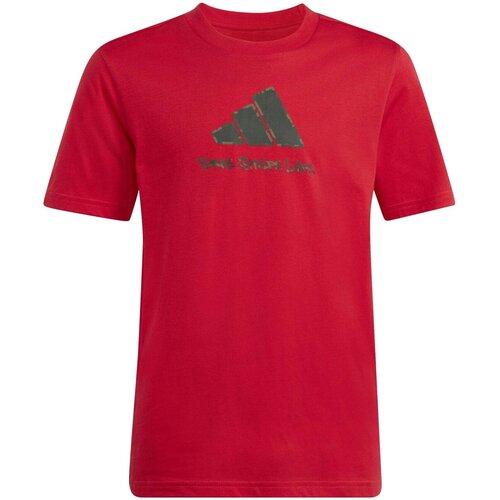 Adidas Majice &amp;amp; Polo majice J Camo Train T2 Rdeča Slike