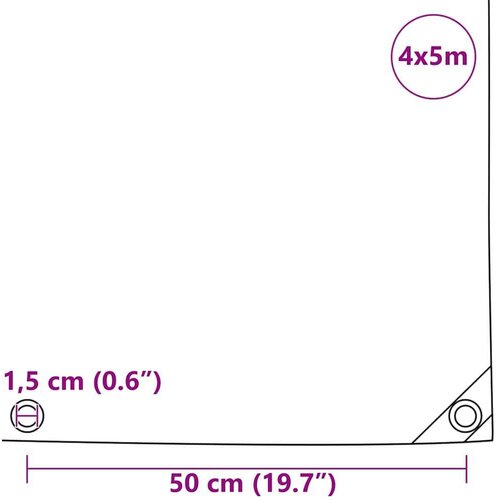 VidaXL Cerada 650g / m&amp;sup2; Narančasta 4 x 5 m Platno s PVC premazom Slike