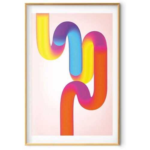  Plakat Rainbow Tubes - abstract illustration with colorful gradients 21x30 Cijene