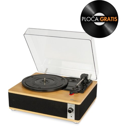 Retro drveni bluetooth gramofon sa zvučnicima i poklopcem GM-218BT Cijene