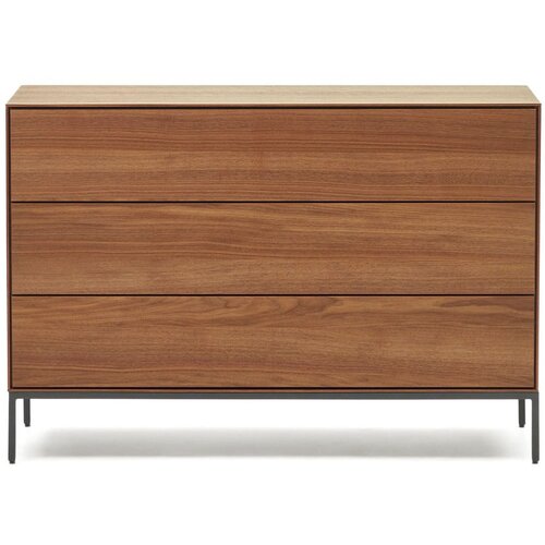 Kave Home Niska komoda u dekoru oraha u prirodnoj boji 110x75 cm Vedrana &amp;ndash; Slike