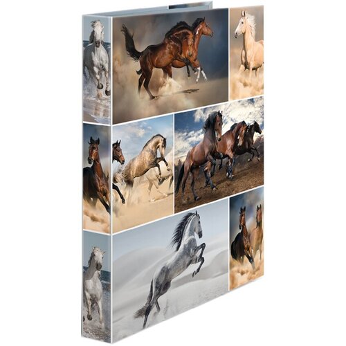 Herma Klaser sa 2 prstena A4 Animals Horses 285x315x35mm šareni Slike
