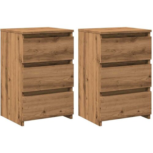 VidaXL Noćni ormarići 2 kom Artisan hrast 40x35x62,5 cm izrađeno drvo Slike