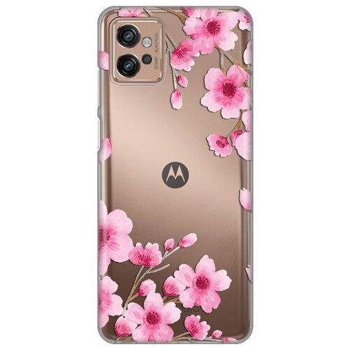 Teracell silikonska maska za Motorola Moto G32 Rose flowers Print Skin providna Slike