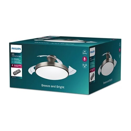  Philips-LED Plafonska LED svetiljka sa ventilatorom LED/35W/230V 5500/4000/2700K+daljinski upravljač nikl Slike
