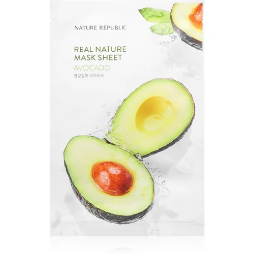 NATURE REPUBLIC Real Nature Avocado Mask Sheet hranjiva sheet maska za suho lice 23 ml