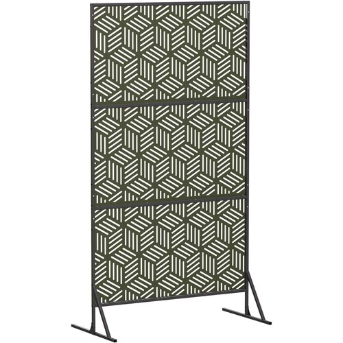  Zaslon za privatnost 100 x 50 x 180 cm Čelik Maslinastozelena Slike