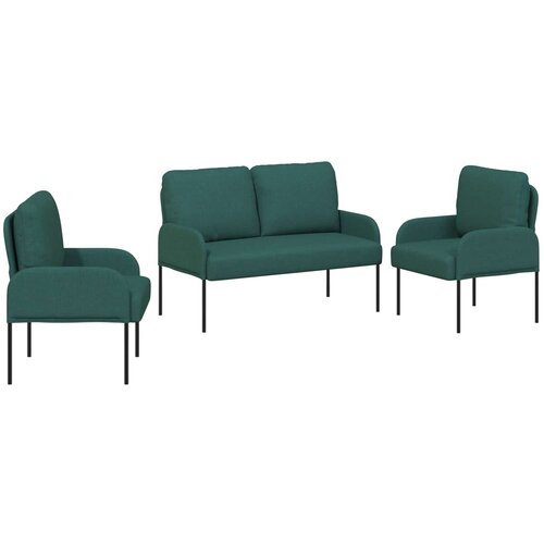vidaXL Setovi sofa 3 pcs Tamnozelena 115 x 56 x 80 cm Šperploča - Tamnozelena Cene