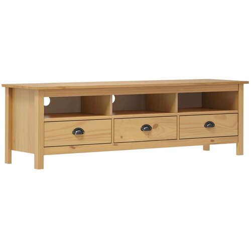 vidaXL TV omarica Hill medeno rjava 158x40x47 cm trdna borov Cene