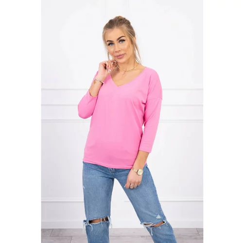 Kesi V-neck blouse light pink