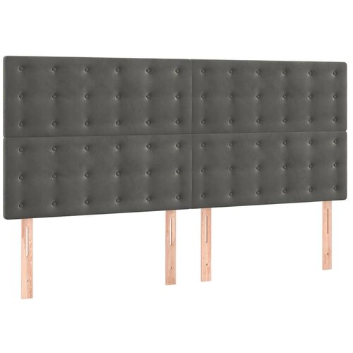  s oprugama i madracem tamnosivi 200x200 cm bar&amp;scaron;unasti Slike