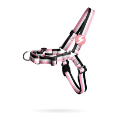 Dashi Front Harness Stripes Pink-Black S Slike