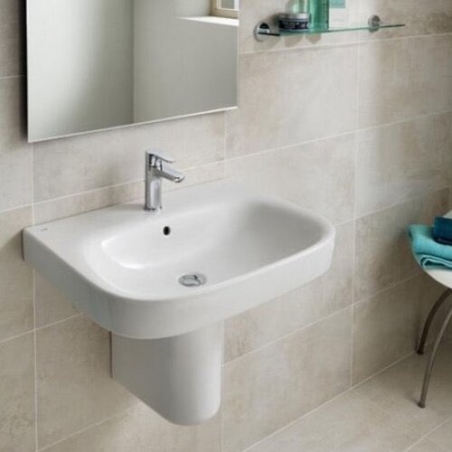 Roca A325993000 Optica 65 x 48 cm stenski keramični umivalnik z odprtino za armaturo Cene