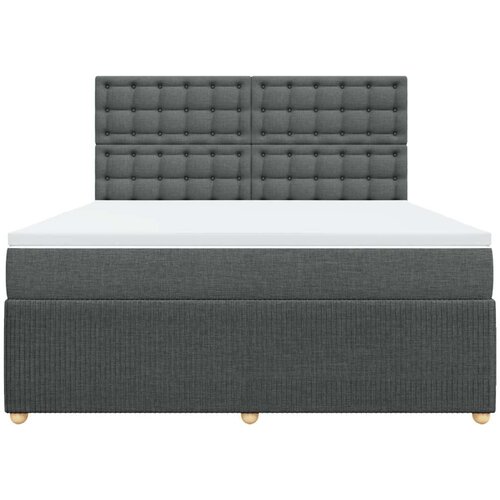 VidaXL Okvir kreveta s oprugama i madrac svjetlosivi 180x200cm tkanina Slike
