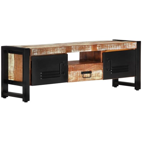  TV ormarić 120 x 30 x 40 cm od masivnog obnovljenog drva &amp;Scaron;arena Slike