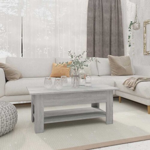  Stolić za kavu boja hrasta 102x55x42 cm konstruirano drvo Siva 102 x 55 x 42 cm Cijene