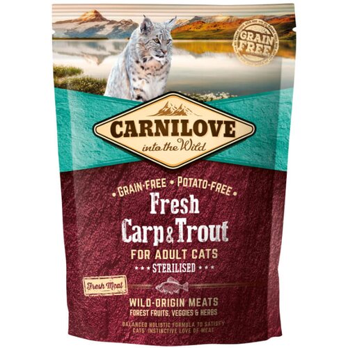 Carnilove cat fresh adult sterilised - krap & postrv 400 g Cene