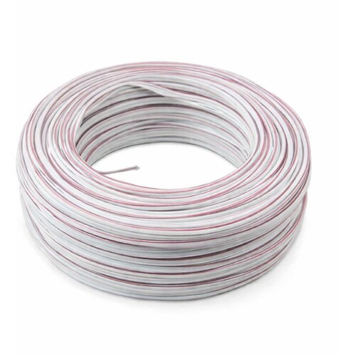  Pljosnati licnasti kabl, 2 x 0,75 mm&amp;sup2;, beli Slike
