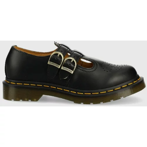 Dr. Martens Kožne cipele za žene, boja: crna, ravna potpetica