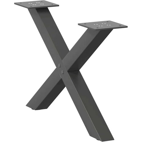  Noge za klubsko mizico v obliki črke X 2 kosa antracitne 60 x (30-31) cm jeklo, (22123525) Cene