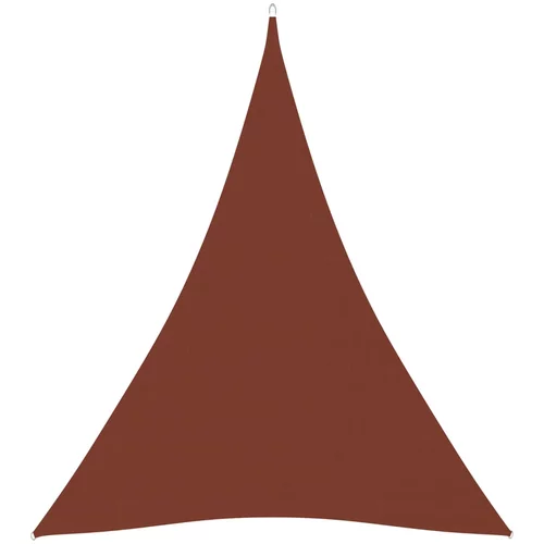 vidaXL Senčno jadro oksford blago trikotno 3x4x4 m terakota