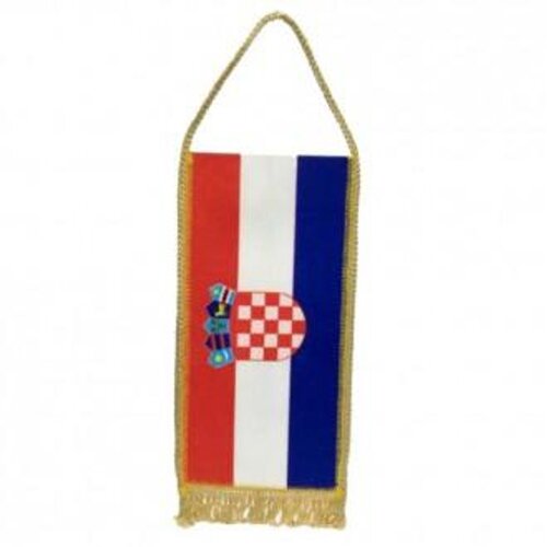 FOTEX Zastava Republike Hrvatske 24x12 cm, stolna, s resicama, svila Cijene