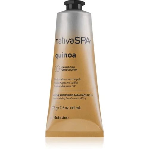 oBoticário Nativa SPA Quinoa vlažilna krema za roke SPF 15 75 g