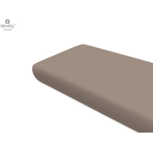 MimiNu pamučna &amp;scaron;ifon plahta s elastičnom trakom 120x60 cm - Mokka Slike