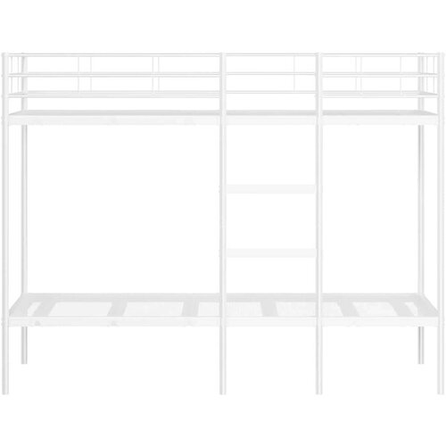 VidaXL krevet na kat bez madraca bijeli 80x200 cm čelik Slike