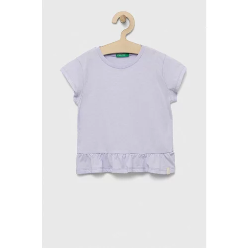 United Colors Of Benetton Otroška kratka majica vijolična barva