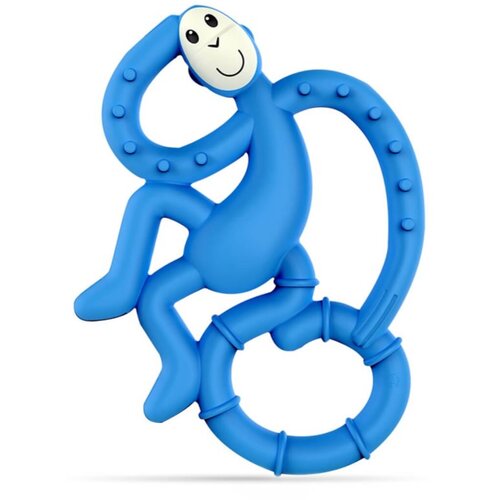 Matchstick monkey Mini Monkey Teether grizalo z antimikrobnim dodatkom Blue 1 kos Slike