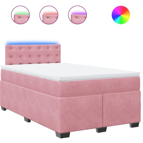 Box spring krevet s madracem ružičasti 120 x 200 cm bar&amp;scaron;unasti Slike