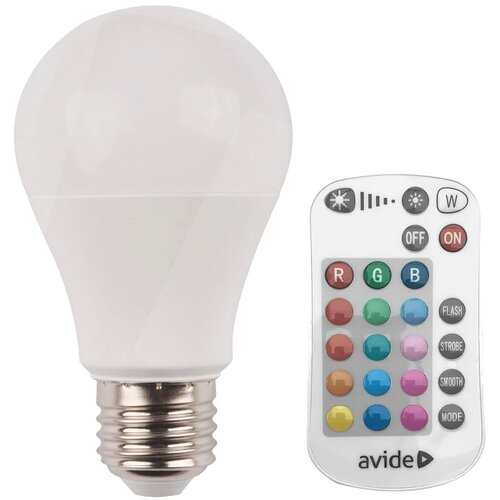 Avide Pametna sijalica, LED 9.7W, E27, RGB+W, 2700K, daljinski - Smart LED Globe A60 9.7W Slike