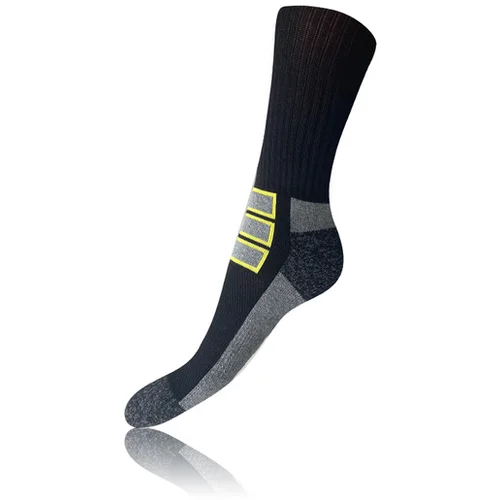 Bellinda OUTDOOR SOCKS - Socks for hiking and work shoes - black - yellow