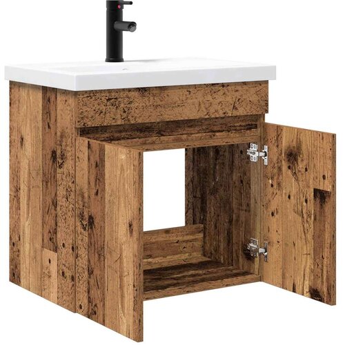  Kupaonski Lavabo - Umivaonik s umivaonikom Staro drvo 61 x 39 x 58 cm Slike