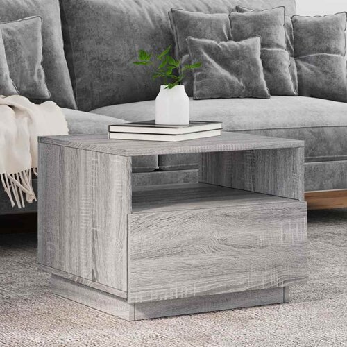 Furnova Klubska mizica z LED lučkami siva sonoma 50x49x40 cm, (21913255) Cene