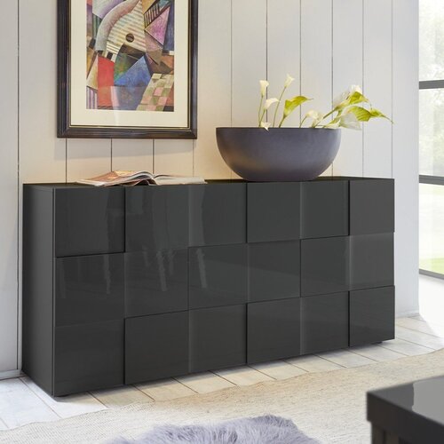 LC Mobili Moderna komoda s 3 vrata, karo uzorak, 181x84 cm - DAMA 202308-05 Cijene