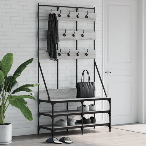 vidaXL Stalak za odjeću i cipele boja hrasta 100 x 40 x 184 cm Cijene
