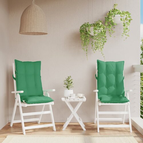  The Living Store Blazine za stole 2 kosa zelena oxford tkanina - Blazina Za Stol Z Visokim Naslonjalom, (21482356) Slike
