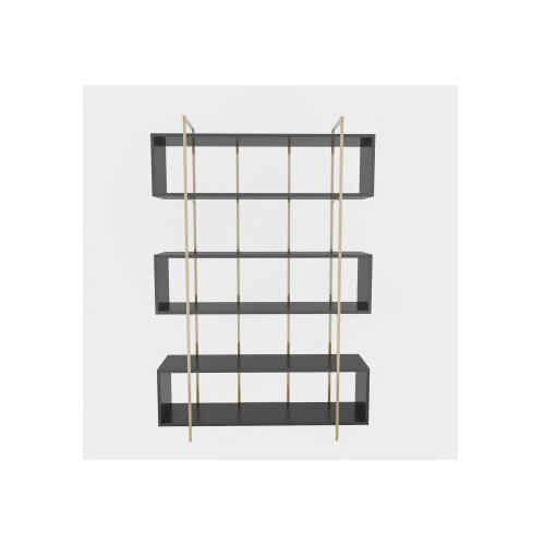 Hanah home polica za knjige bruti anthracite gold Slike