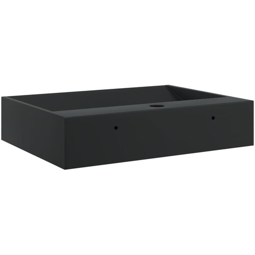  Umivaonik od lijevanih minerala i mramora 50x38x11 cm mat crni Slike