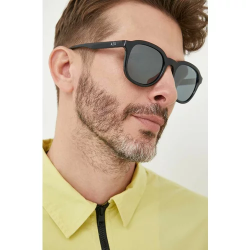 Armani Exchange Sončna očala moški, črna barva