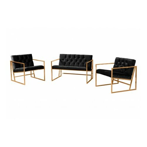 Atelier Del Sofa sofa i dve fotelje oslo gold black Slike
