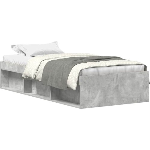  Okvir kreveta siva boja betona 100 x 200 cm Slike