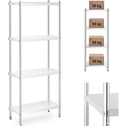 Royal Catering Kovinski gostinski skladiščni regal do 200 kg 70 x 40 x 180 cm, (22131510) Cene