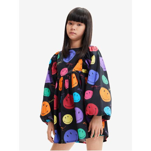 Desigual Black Girl Patterned Dress Alexa - Girls Slike